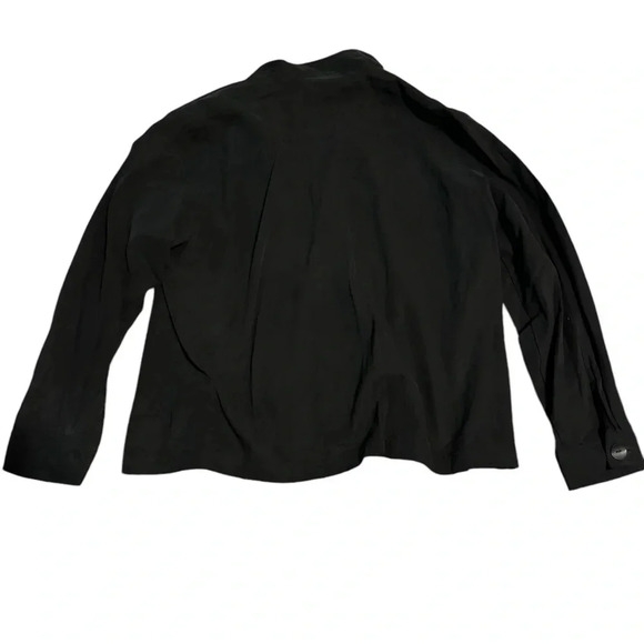 🖤 Vintage Murlei Black Embroidered Zip Jacket Sz XL 🌸 Floral Retro Lightweight 🖤 - Picture 2 of 4